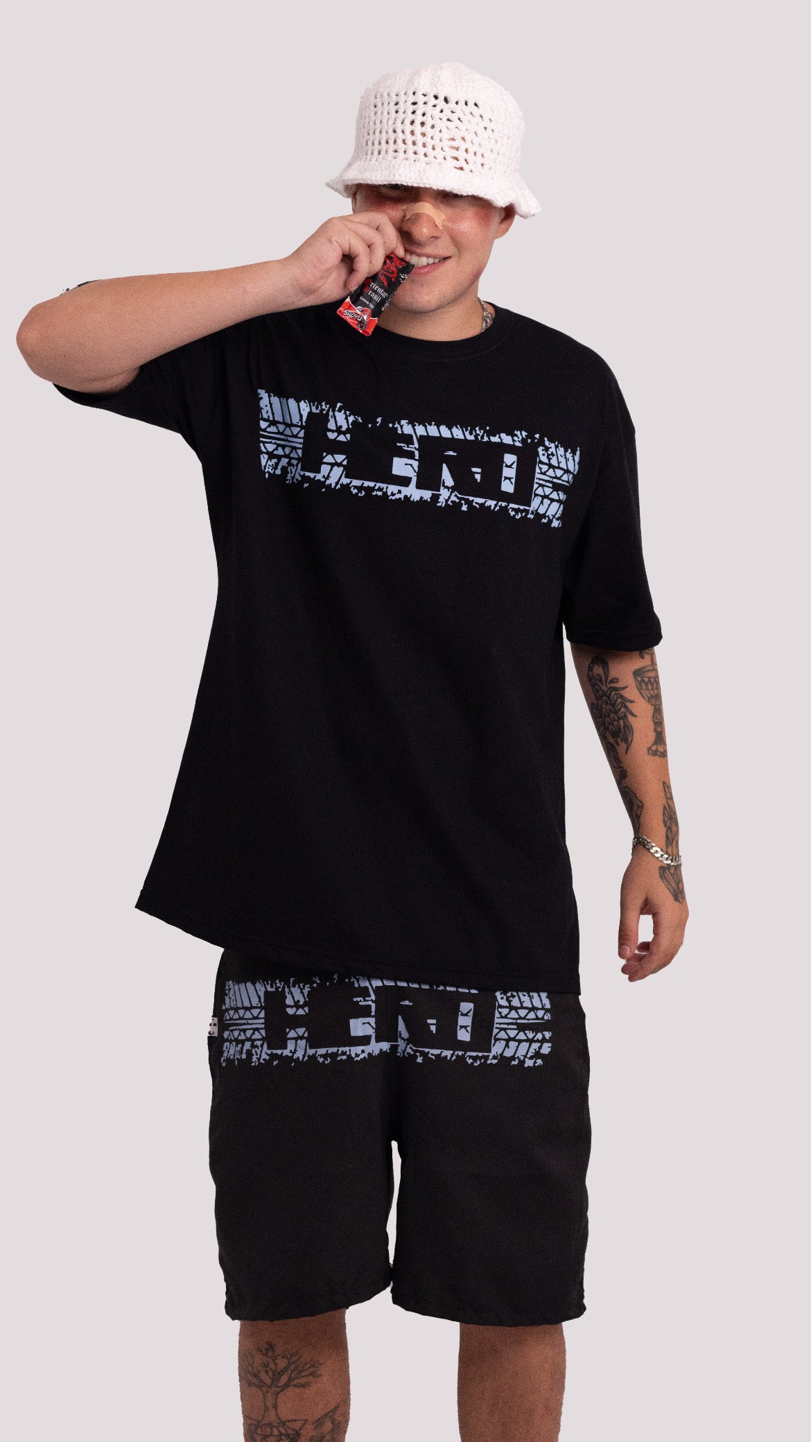 SHORT HERO "BRAKE" PRETO/AZUL